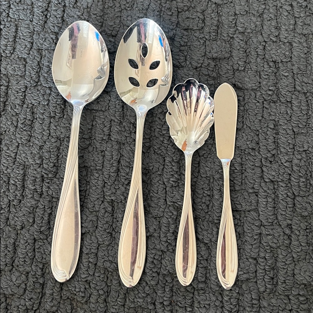 Oneida Silver Camber Cresta Windswept Scroll (4) Serving Utensils